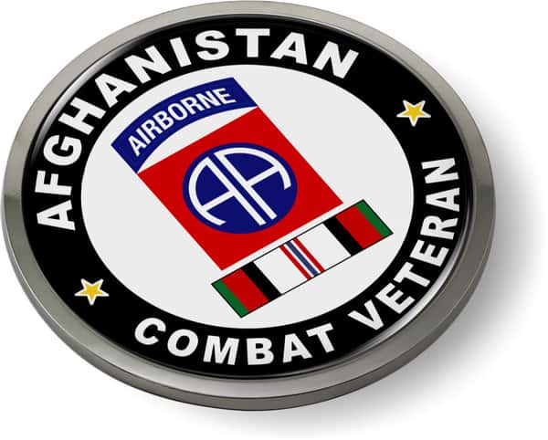  82nd Airborne Division Afghanistan Combat Veteran Emblem